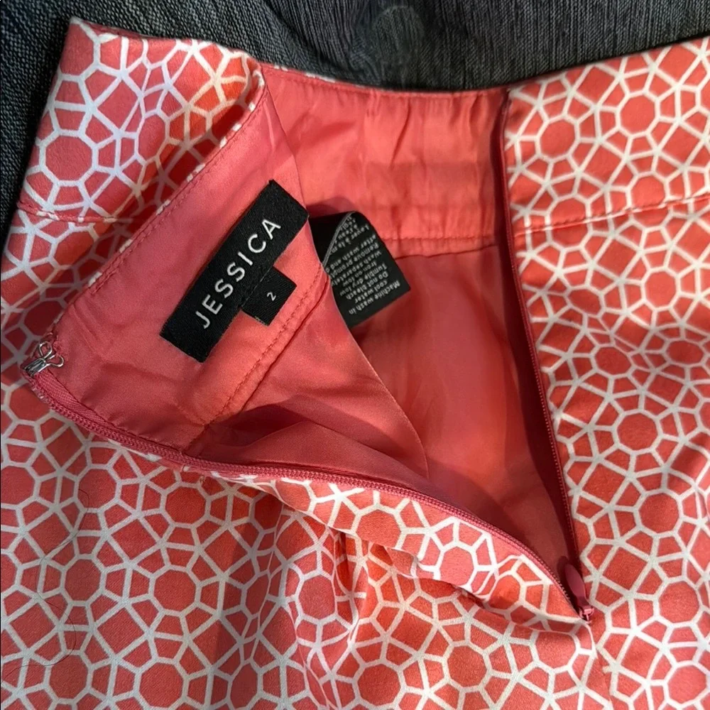 JESSICA Pink & White Skirt Size 2 - Picture 5 of 5